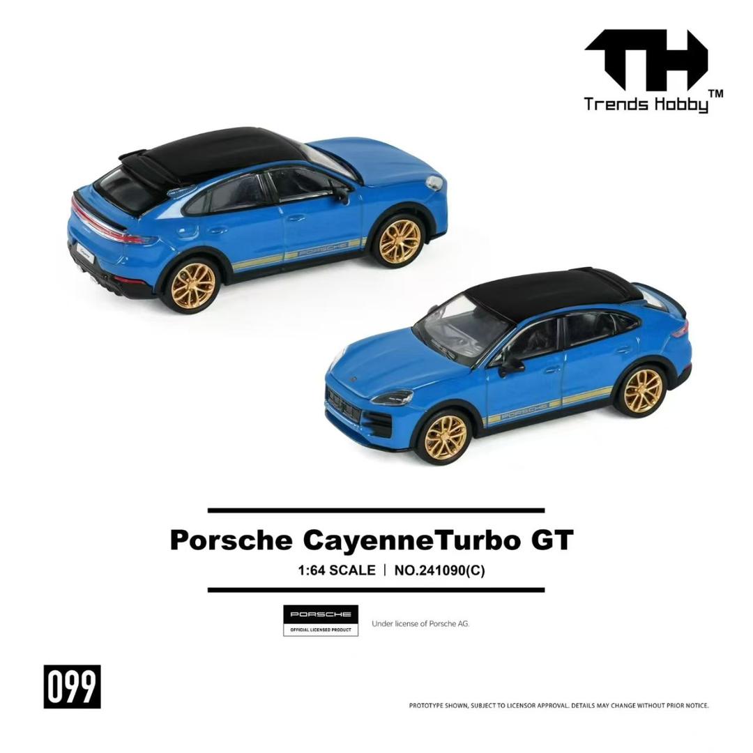 (PRE-ORDER) Trends Hobby 1:64 Porsche Cayenne Turbo GT Blue 241090C
