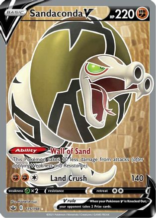 Sandaconda V (Full Art) 175/198 - SWSH06 Chilling Reign Holofoil