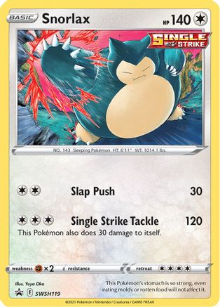 Snorlax - SWSH119 SWSH119/307 - SWSH Sword & Shield Promo Cards Holofoil