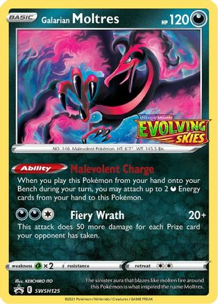 Galarian Moltres - SWSH125 (Prerelease) SWSH125/307 - SWSH Sword & Shield Promo Cards Holofoil