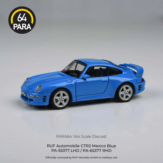 (PRE-ORDER) PARA64 1:64 1995 RUF Automobile CTR2 Mexico Blue LHD PA-55377