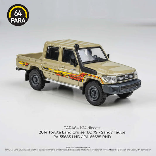 (PRE-ORDER) PARA64 1:64 2014 Toyota Land Cruiser LC 79 – Sandy Taupe LHD PA-55685