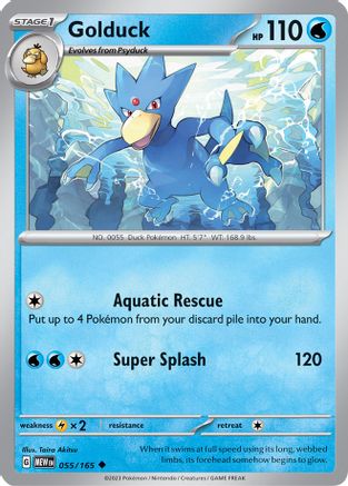 Golduck 55 - SV Scarlet & Violet 151 Reverse Holofoil