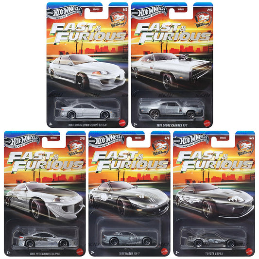 (PRE-ORDER) 2026 Hot Wheels Silver Series Fast & Furious Themed Mix 4 Set of 5 Cars
