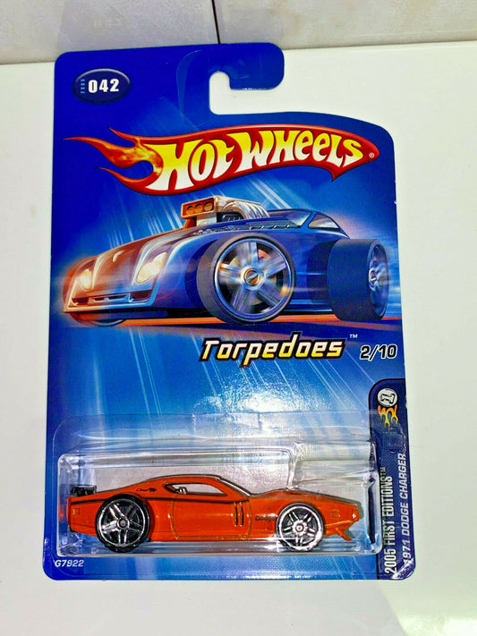 2005 Hot Wheels 2005 First Editions 1971 Dodge Charger NIP International Card