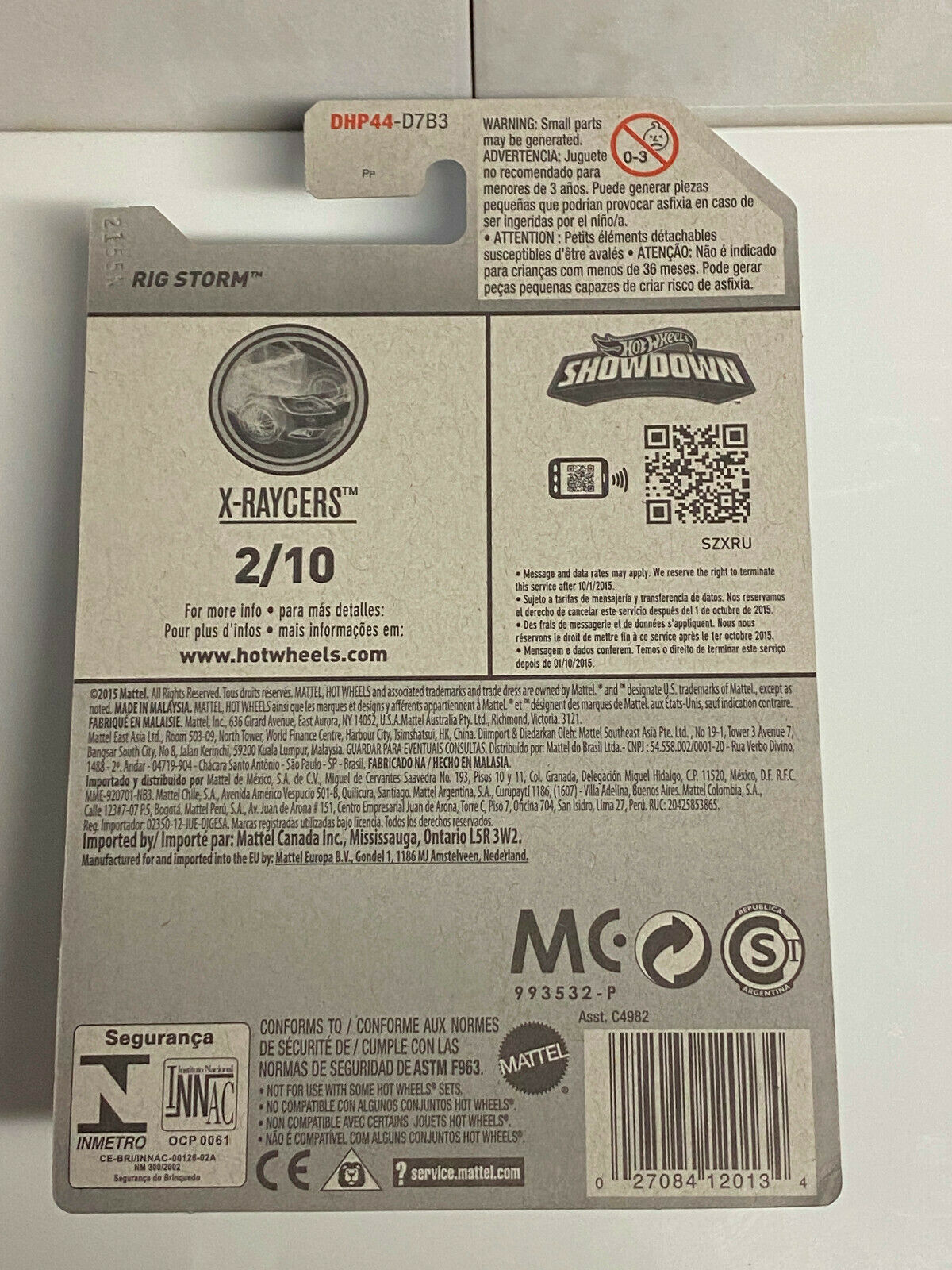 2016 Hot Wheels Treasure Hunts X-Raycers #2/10 Rig Storm International Card NIP
