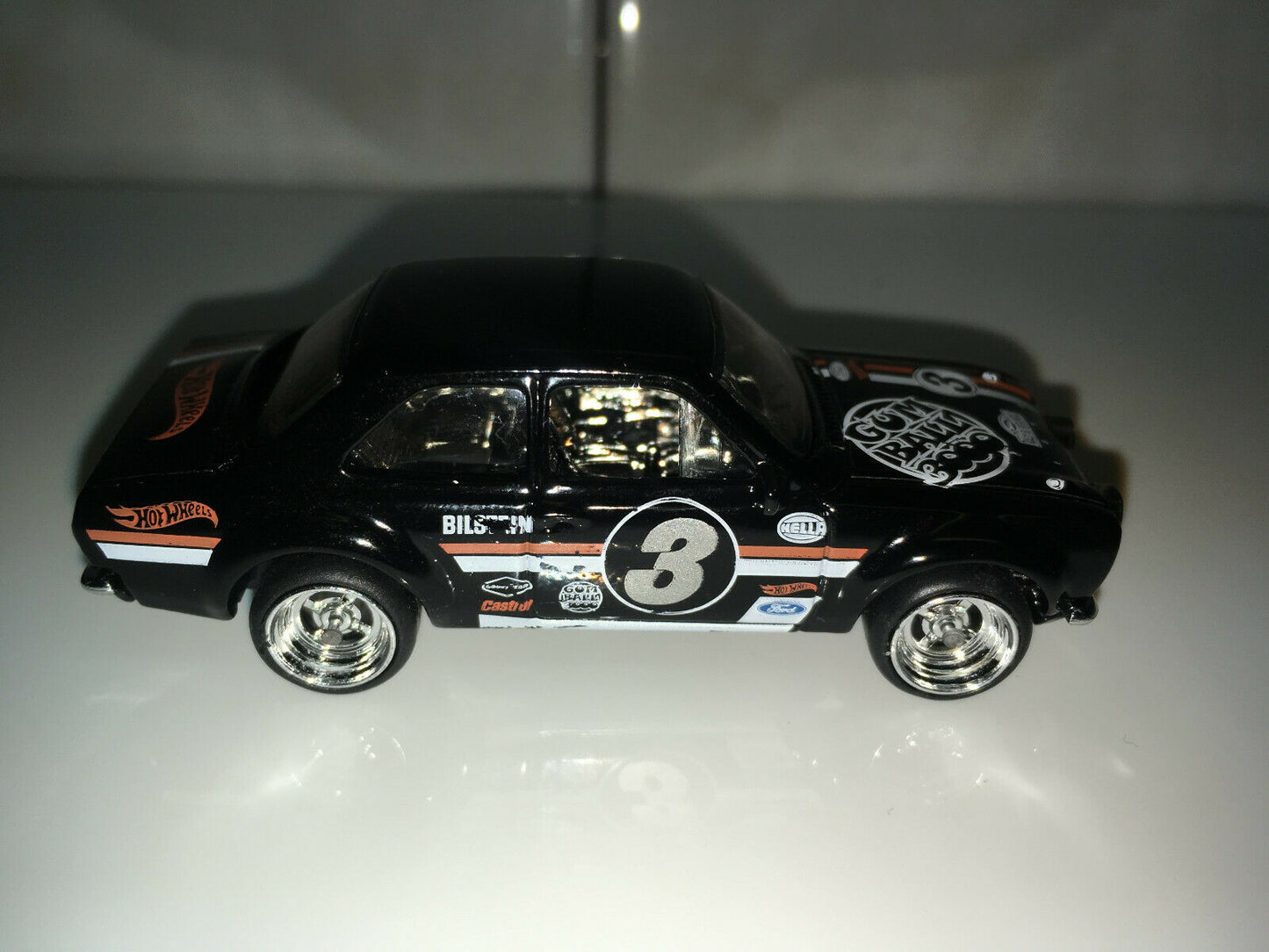 2019 Hot Wheels '70 Ford Escort RS1600 Gumball SUPER CUSTOM CHROME REAL RIDERS