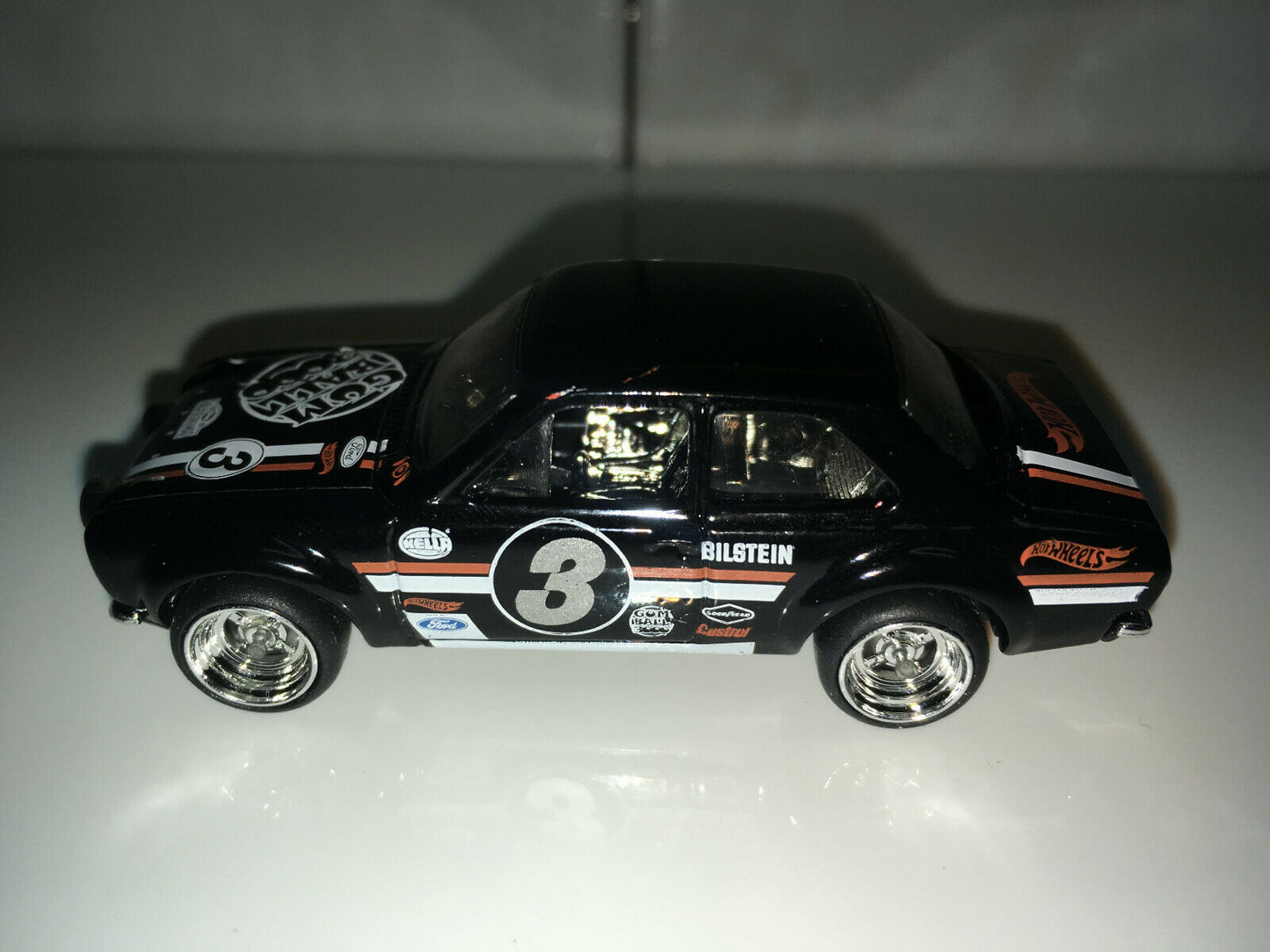 2019 Hot Wheels '70 Ford Escort RS1600 Gumball SUPER CUSTOM CHROME REAL RIDERS