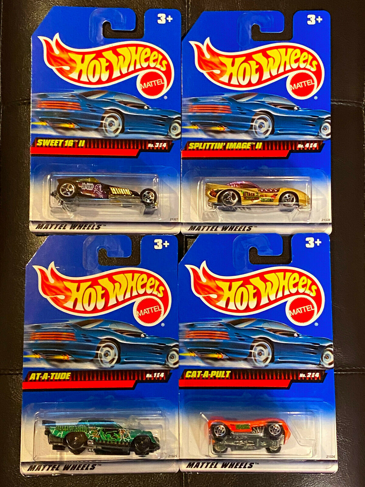 1999 Hot Wheels Terrorific Series Full Set of 4 International Cards NIP VHTF