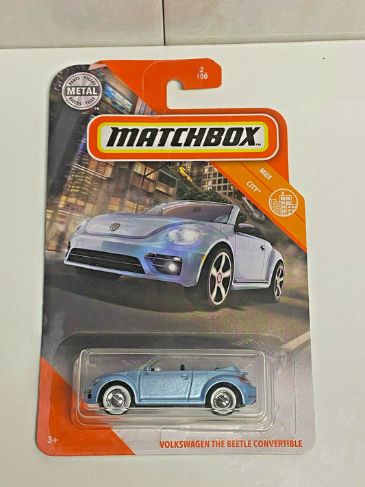 2019 Matchbox Volkswagen The Beetle Convertible BLUE REAL RIDERS SUPER CUSTOM