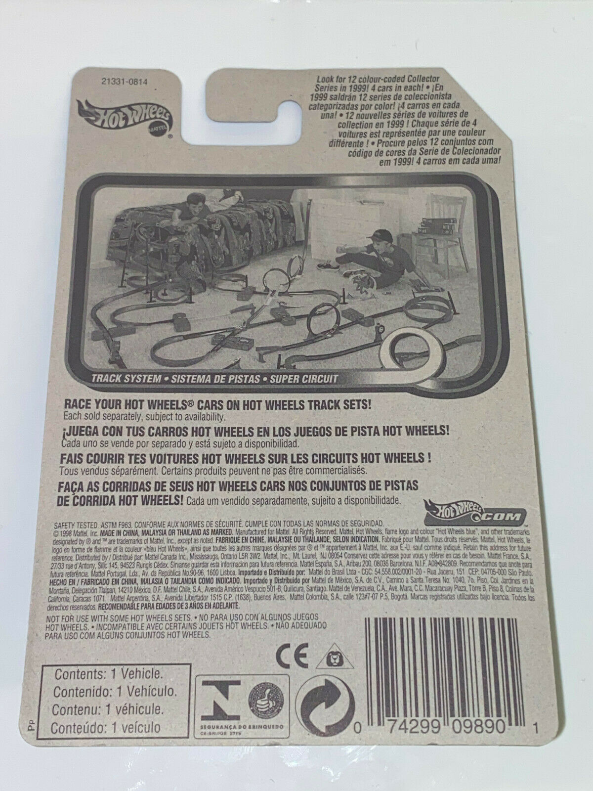 1999 Hot Wheels Classic Games Series Full Set of 4 International Cards NIP VHTF