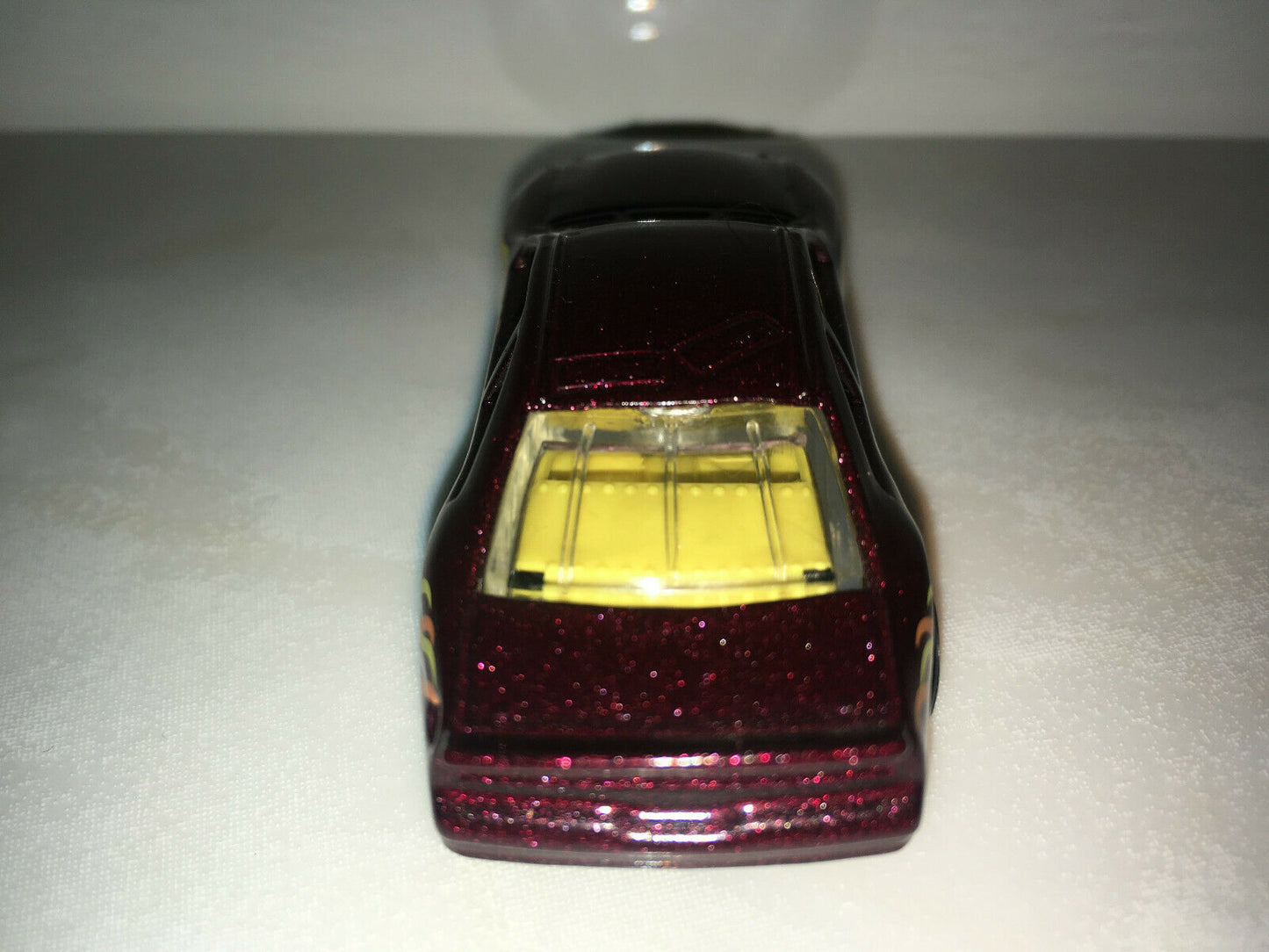 1996 Hot Wheels Car T-Bird Stocker Burgundy/Maroon w/Flames Loose