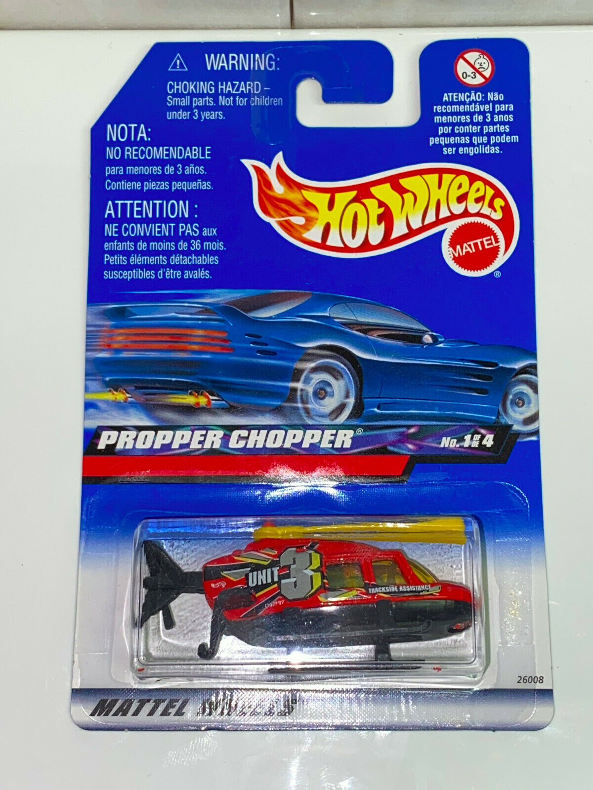 2000 Hot Wheels Seein' 3-D FULL SET OF 4 International Card VHTF NIP Olds/Lexus
