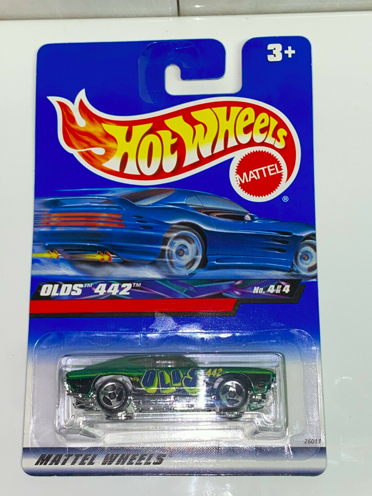 2000 Hot Wheels Seein' 3-D FULL SET OF 4 International Card VHTF NIP Olds/Lexus