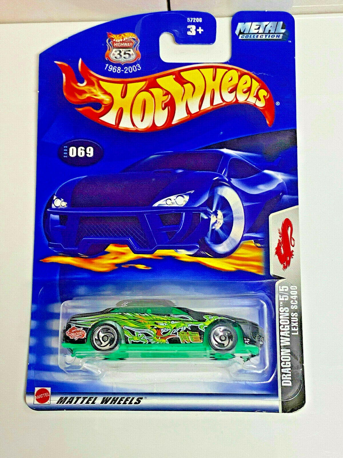 2003 Hot Wheels Dragon Wagons Full Set Lot of 5 Cars #065, #066, #067, #068,#069