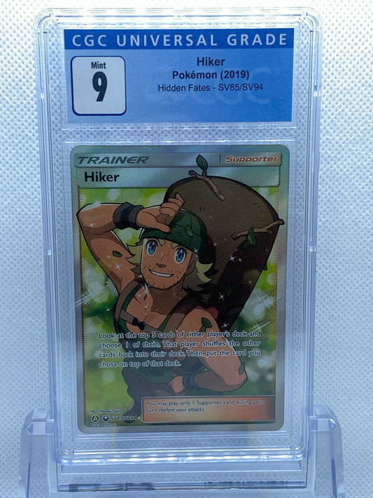 Pokémon Hidden Fates Shiny Vault SV85/SV94 Hiker CGC 9 Mint