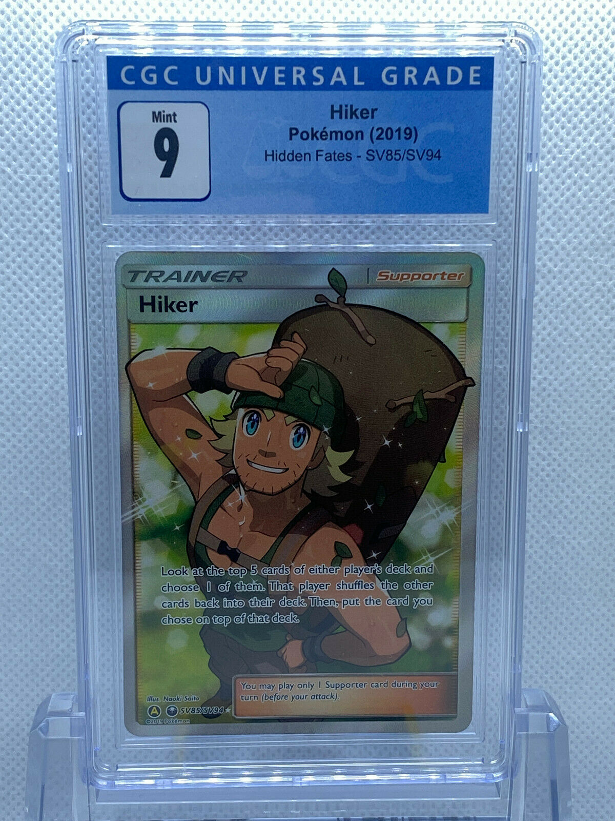 Pokémon Hidden Fates Shiny Vault SV85/SV94 Hiker CGC 9 Mint