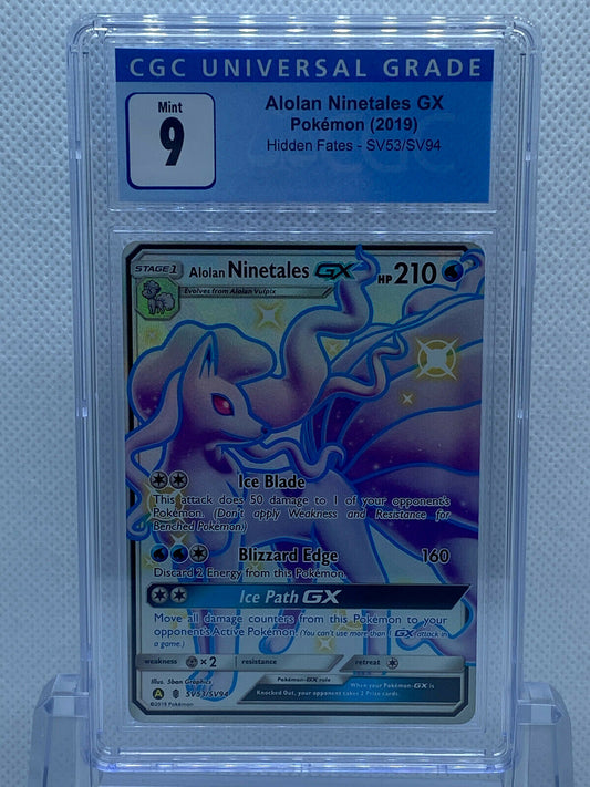 Pokémon Hidden Fates Shiny Vault SV53/SV94 Ninetales GX CGC 9 Mint