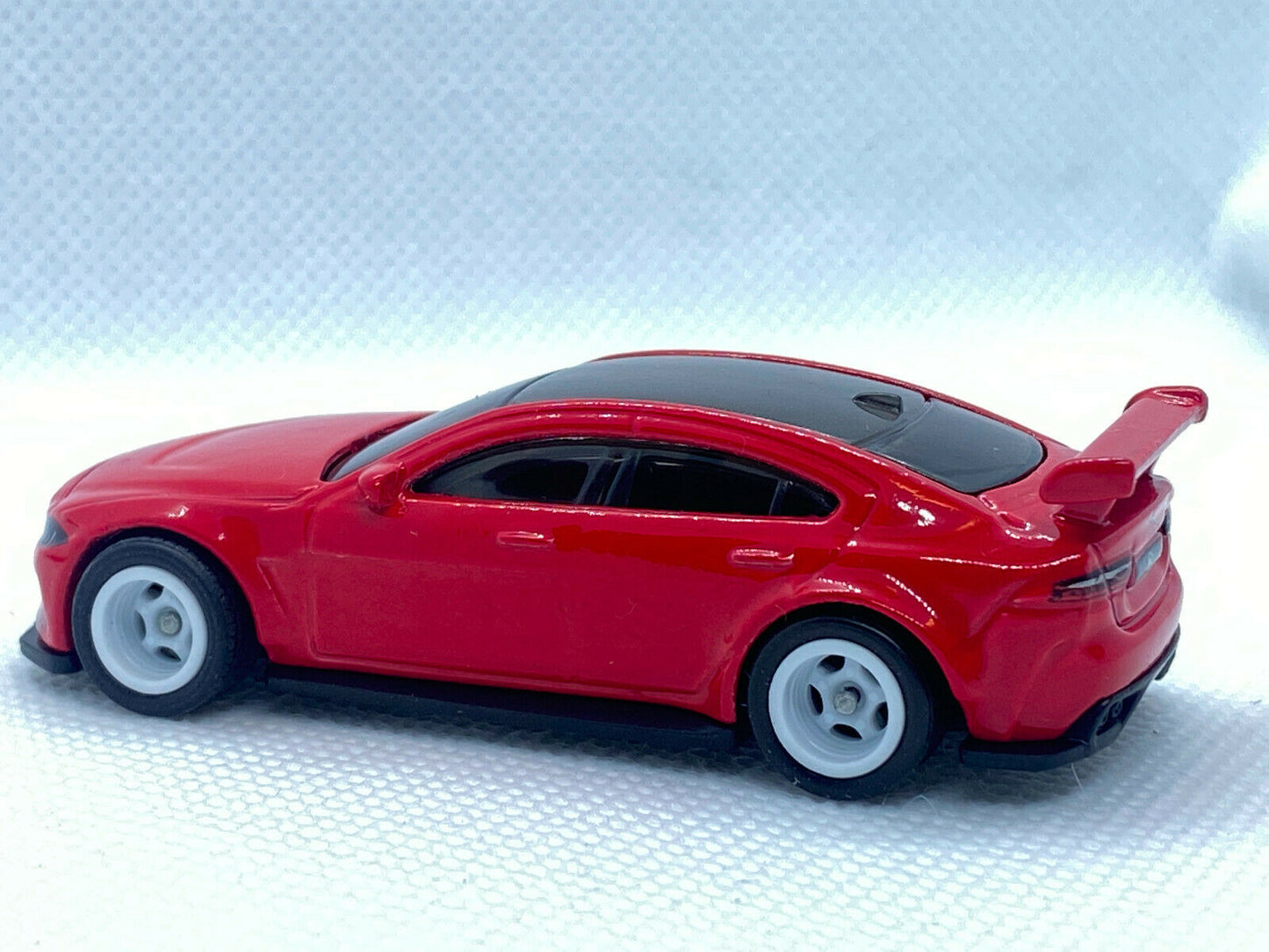 2021 Hot Wheels Nightburnerz Jaguar XE SV Project 8 RED Real Riders Super Custom