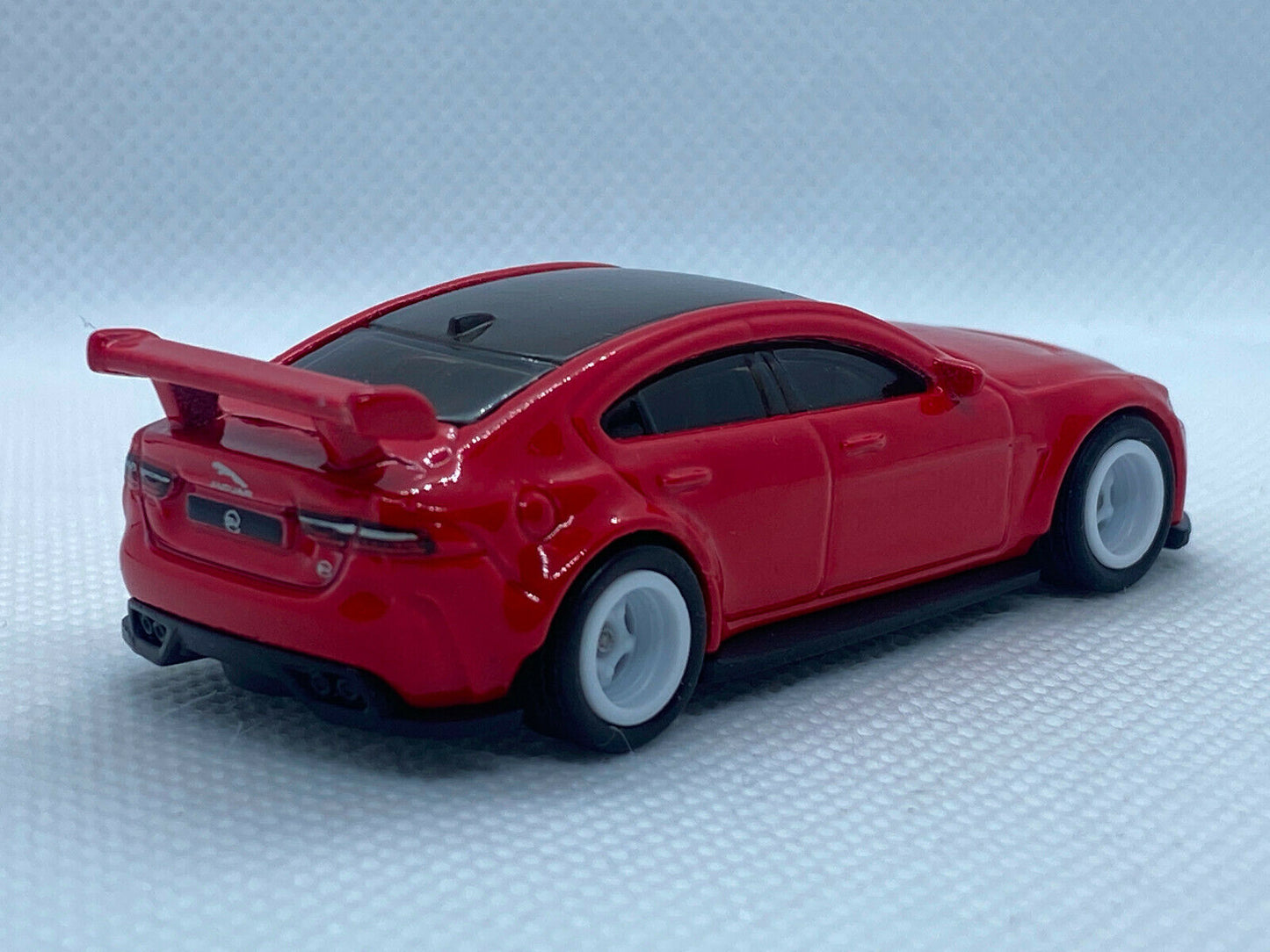 2021 Hot Wheels Nightburnerz Jaguar XE SV Project 8 RED Real Riders Super Custom