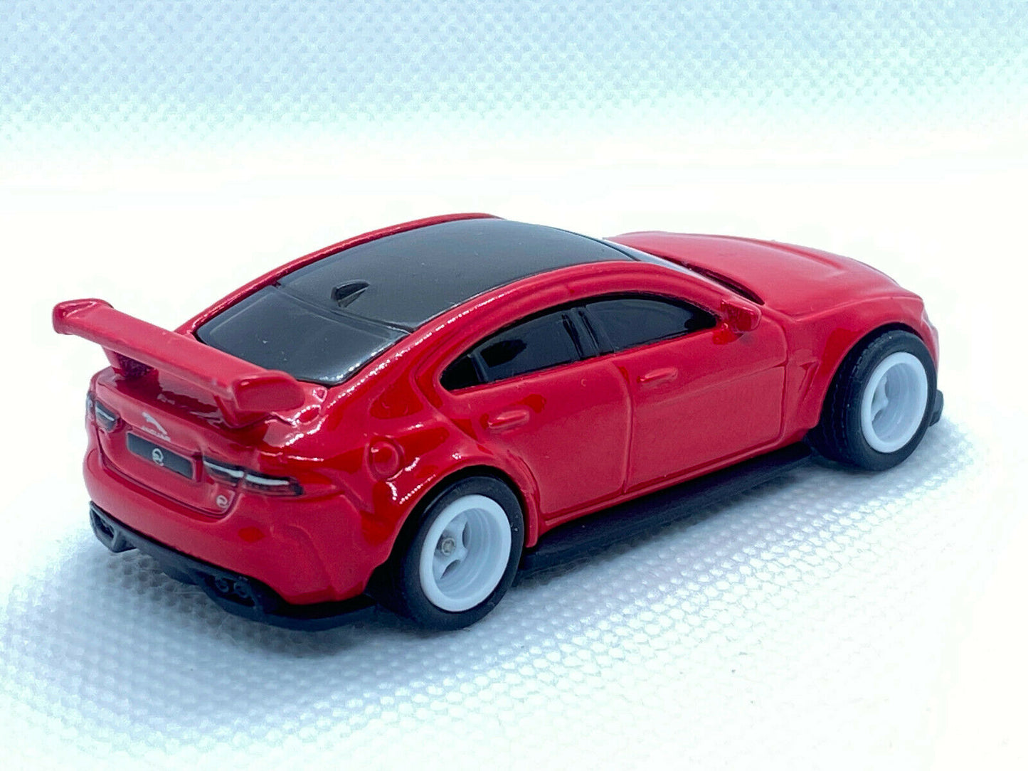 2021 Hot Wheels Nightburnerz Jaguar XE SV Project 8 RED Real Riders Super Custom