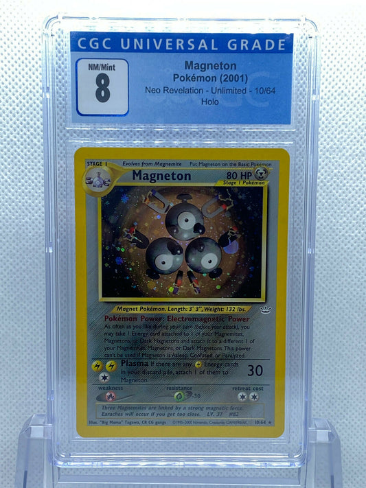 Pokémon (2001) Magneton Neo Revelation #10/64 CGC 8 NM+