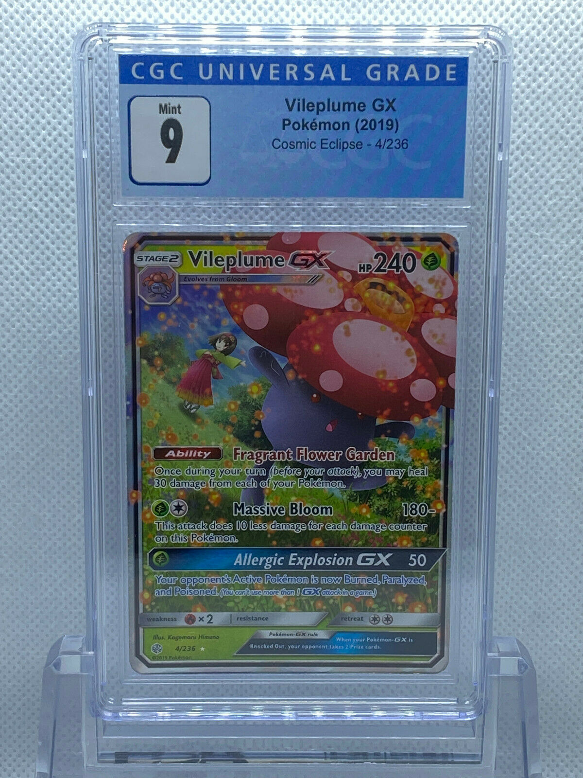 Pokémon Cosmic Eclipse (2019) Vileplume GX #4/236 CGC Mint 9