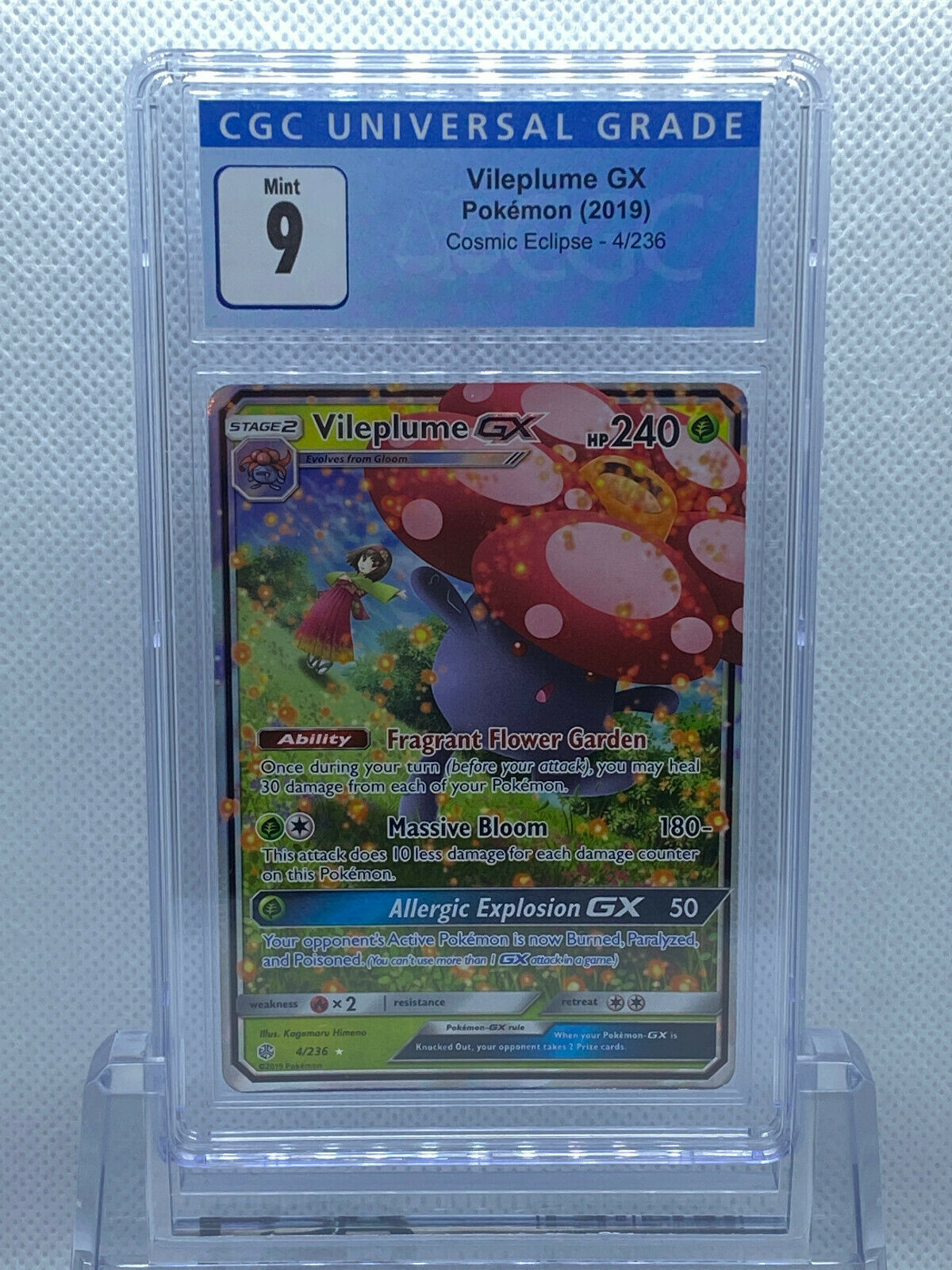 Pokémon Cosmic Eclipse (2019) Vileplume GX #4/236 CGC Mint 9