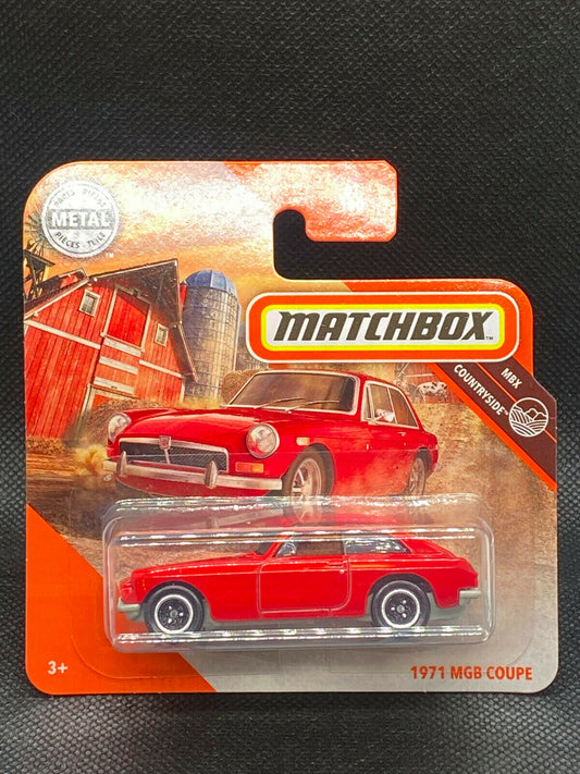 2020 Matchbox MBX Countryside #61/100 1971 MGB Coupe RED Short Card NIP