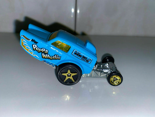 2013 Hot Wheels Blue Poppa Wheelie Loose