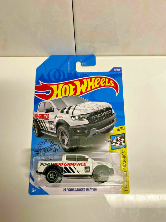 2020 Hot Wheels HW Speed Graphics 3/10 '19 Ford Ranger Raptor White 76/250 NIP