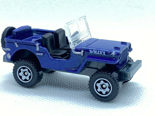 2020 Matchbox MBX Jungle #68/100 Jeep Willys Blue LOOSE