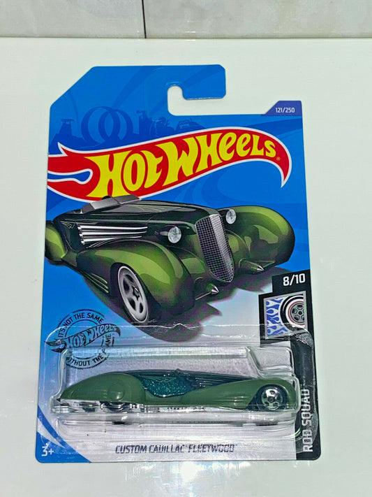 2020 Hot Wheels Rod Squad 8/10 Custom Cadillac Fleetwood Green 121/250 NIP