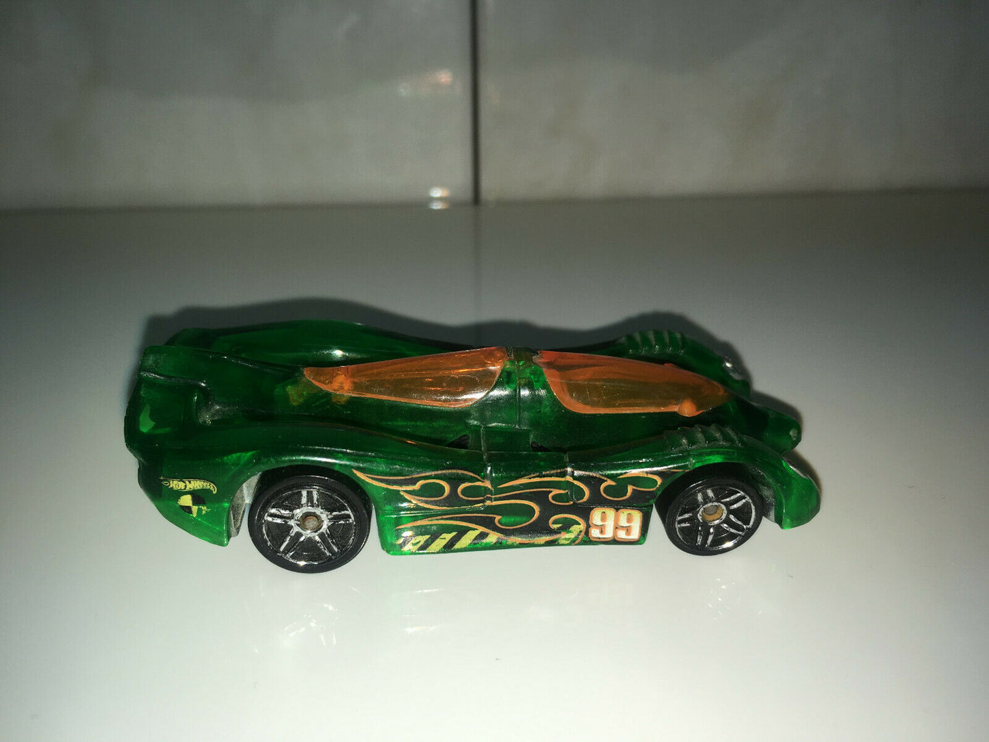 1994 Hot Wheels Power Pistons No.99 Green and Orange Loose