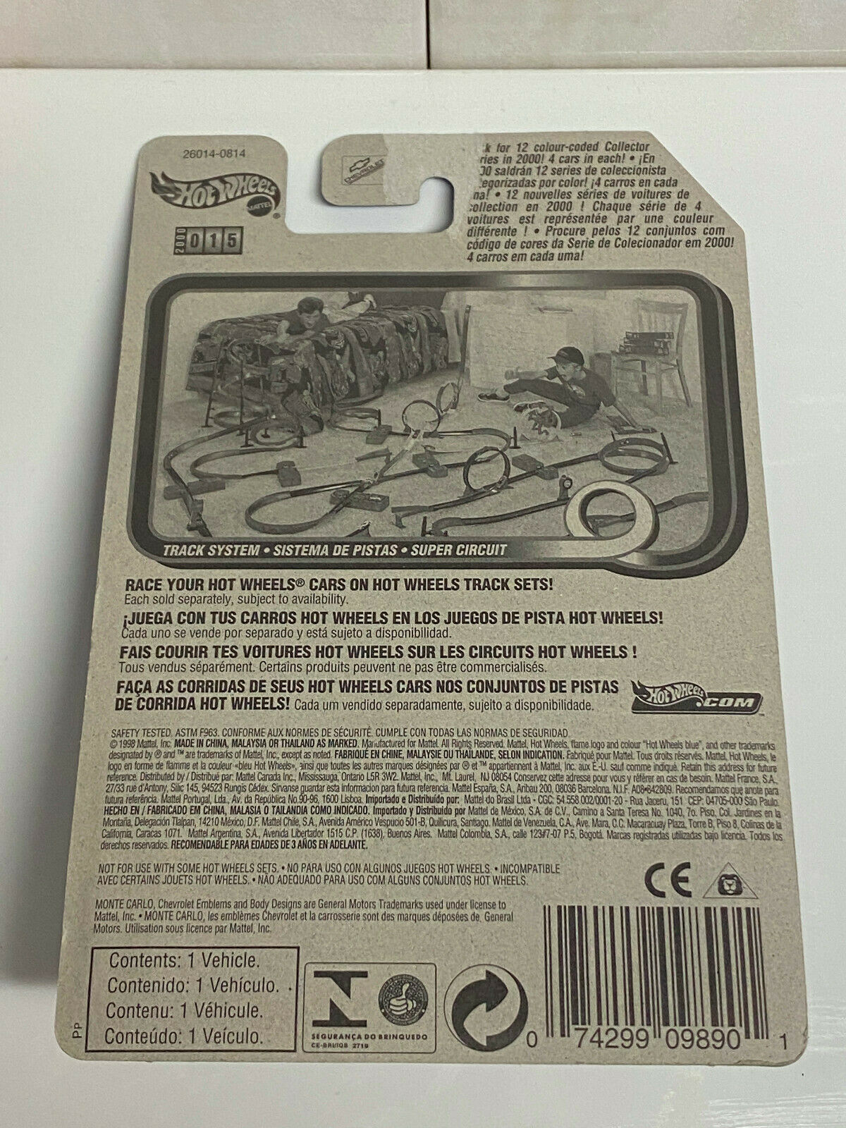 2000 Hot Wheels Snack Time Series Monte Carlo Concept Car International Card NIP