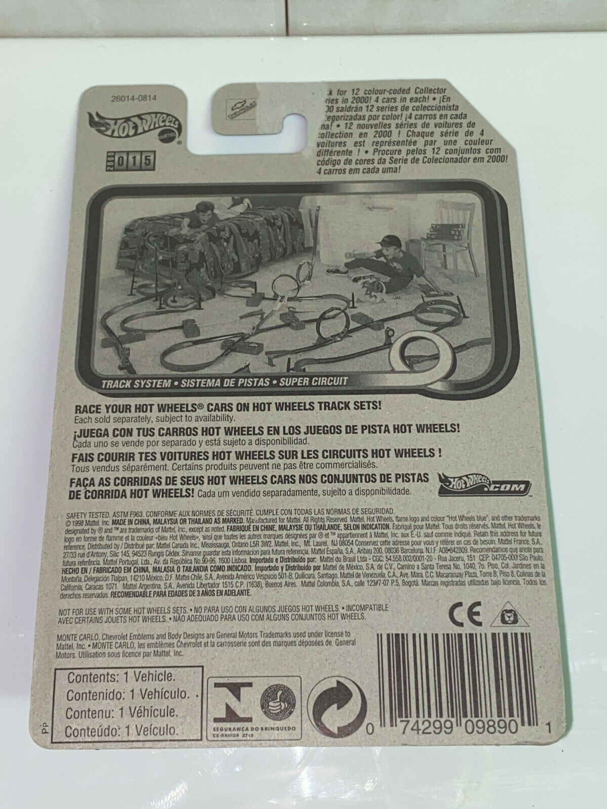 2000 Hot Wheels Snack Time Series Monte Carlo Concept Car International Card NIP