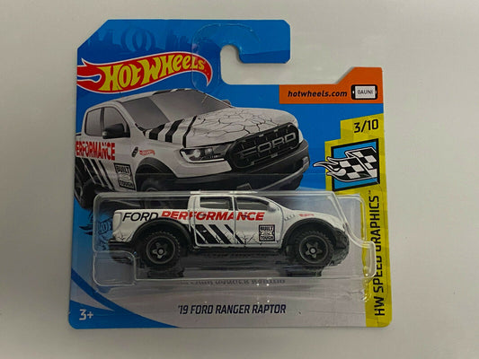 2020 Hot Wheels HW '19 Ford Ranger Raptor White 76/250 International Short Card