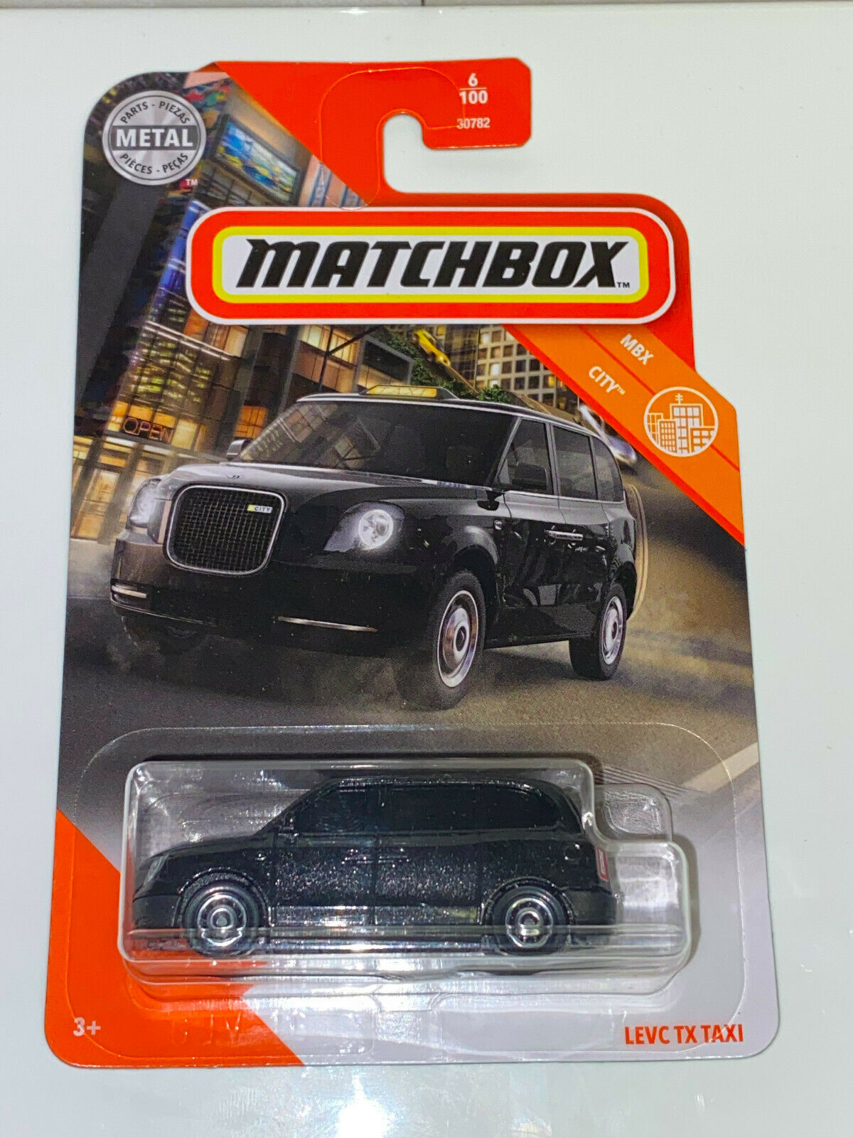 2020 Matchbox MBX City #6/100 LEVC TX TAXI Black Taxi NIP