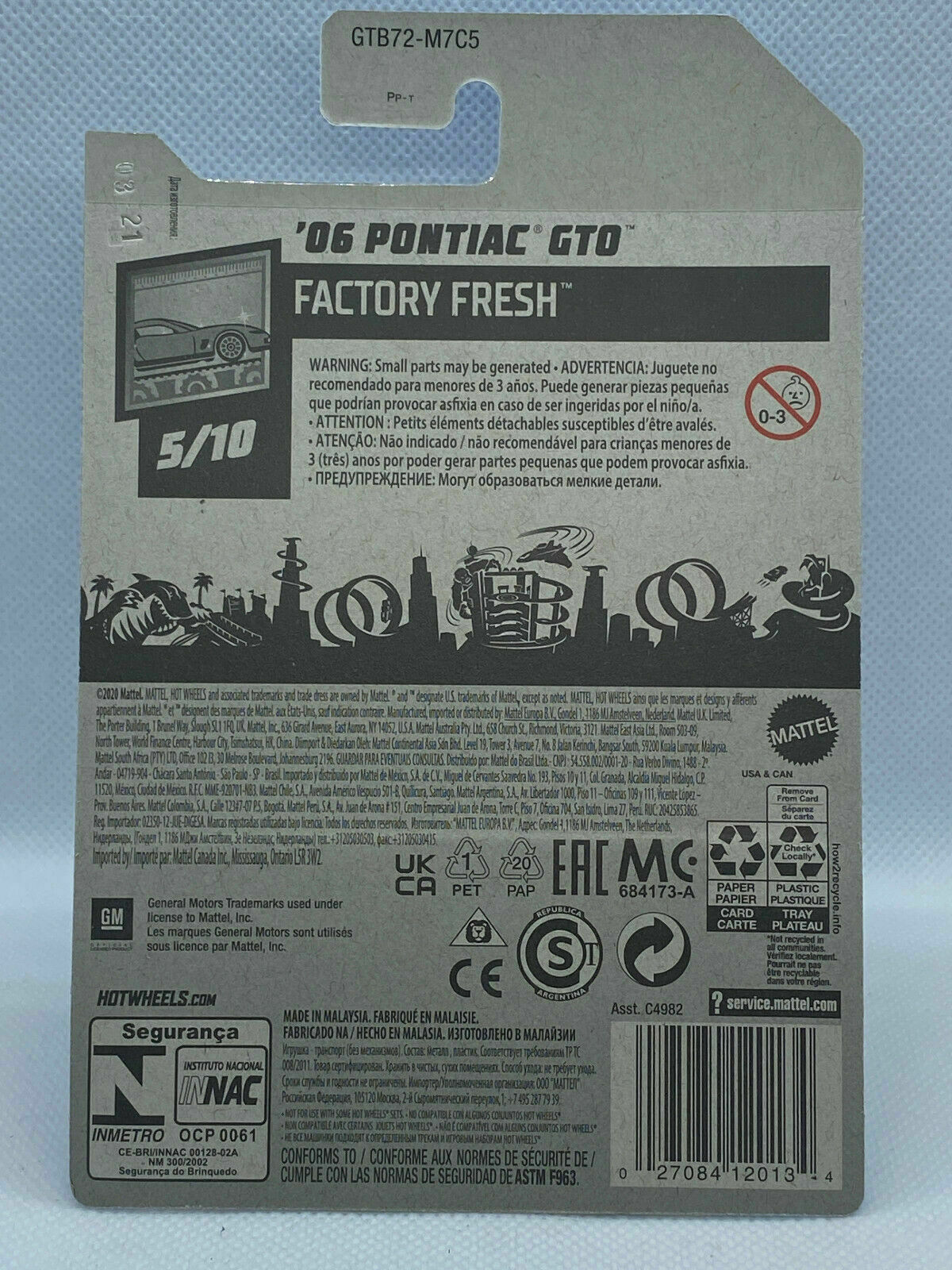 2021 Hot Wheels HW Factory Fresh #5/10 '06 Pontiac GTO Blue (Soft Corners)