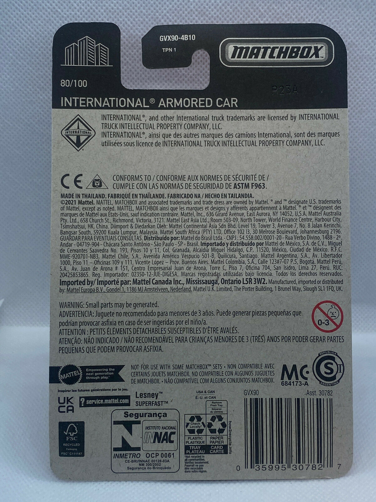 2021 Matchbox International Armored Car #80/100 NIP