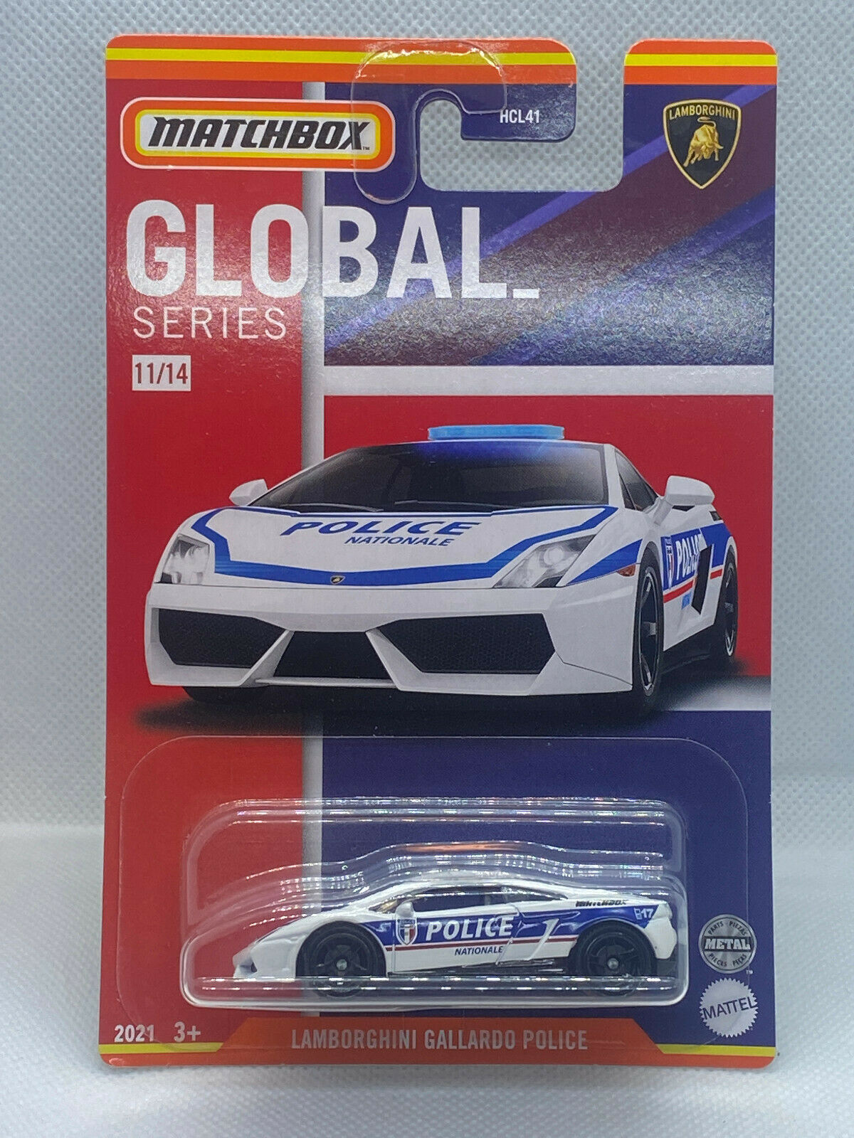 2021 Matchbox Global Series 11/14 Lamborghini Gallardo Police (Soft Corners)