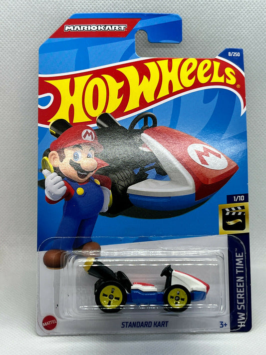2022 Hot Wheels HW Screen Time 1/10 Mario Kart Standard Cart (Card Damage)