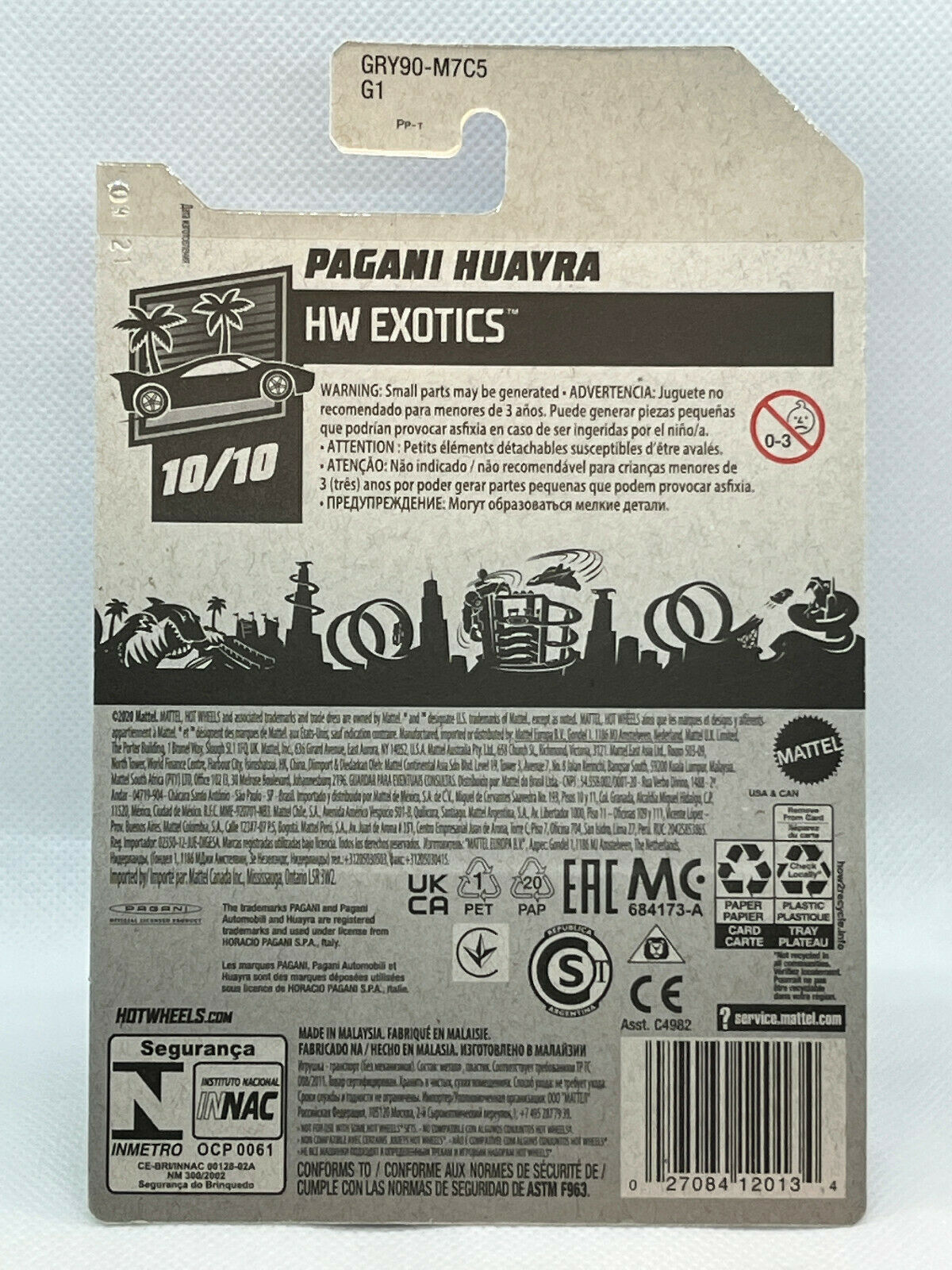 2021 Hot Wheels HW Exotics #10/10 Pagani Huayra Gold NIP