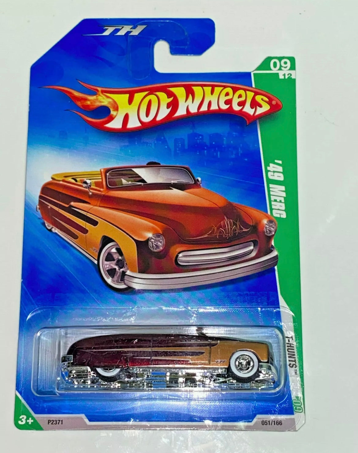 2009 Hot Wheels Super Treasure Hunt '49 Merc With Protector International Card
