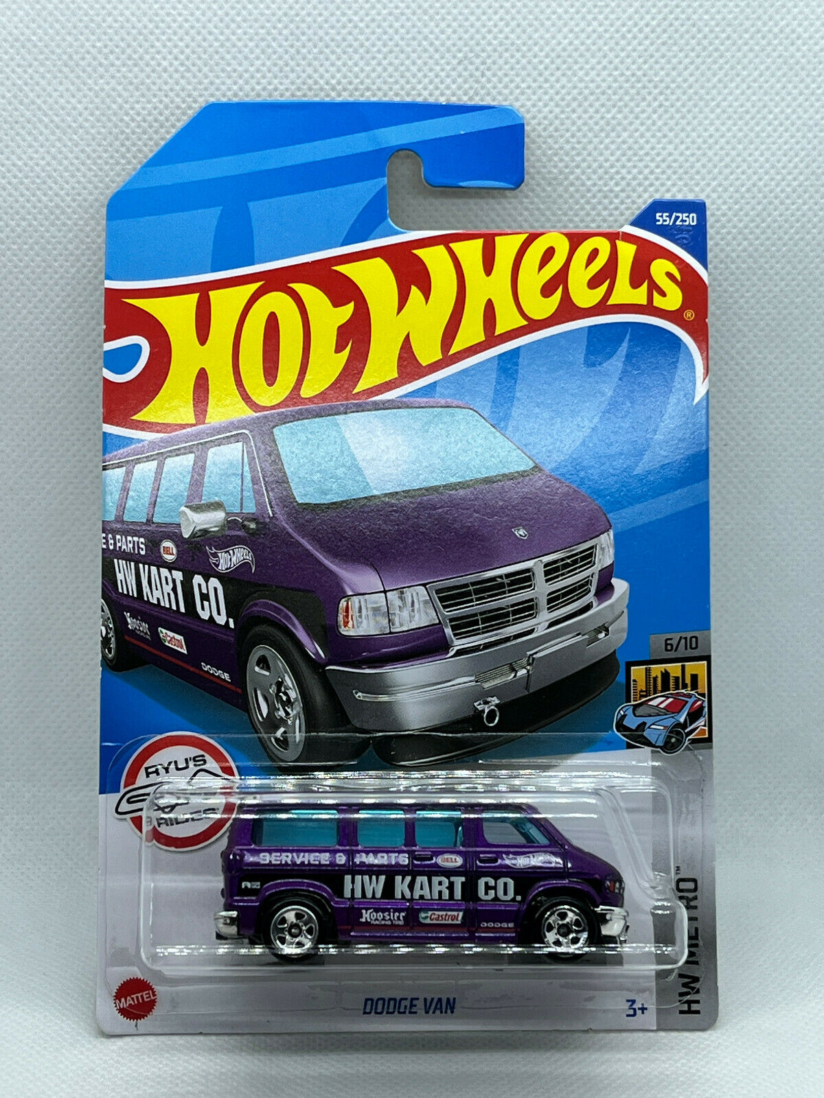 2022 Hot Wheels HW Metro #6/10 Dodge Van #55/250 (Soft Corners)