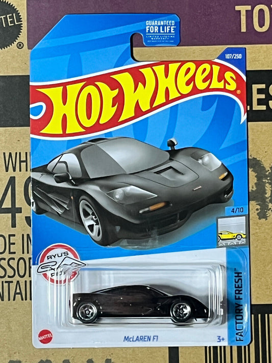 2022 Hot Wheels HW Factory Fresh #4/10 McLaren F1 Black #24/250 (Soft Corners)