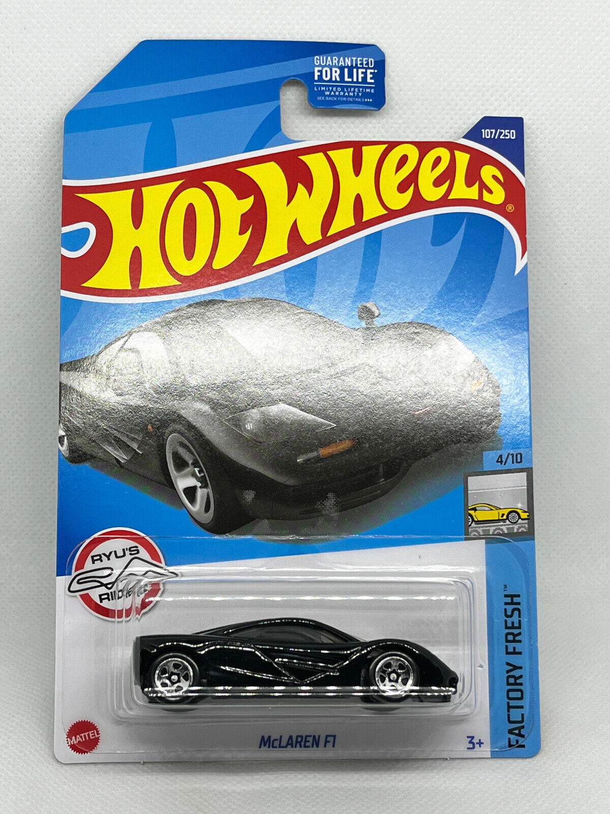 2022 Hot Wheels HW Factory Fresh #4/10 McLaren F1 Black #24/250 (Soft Corners)