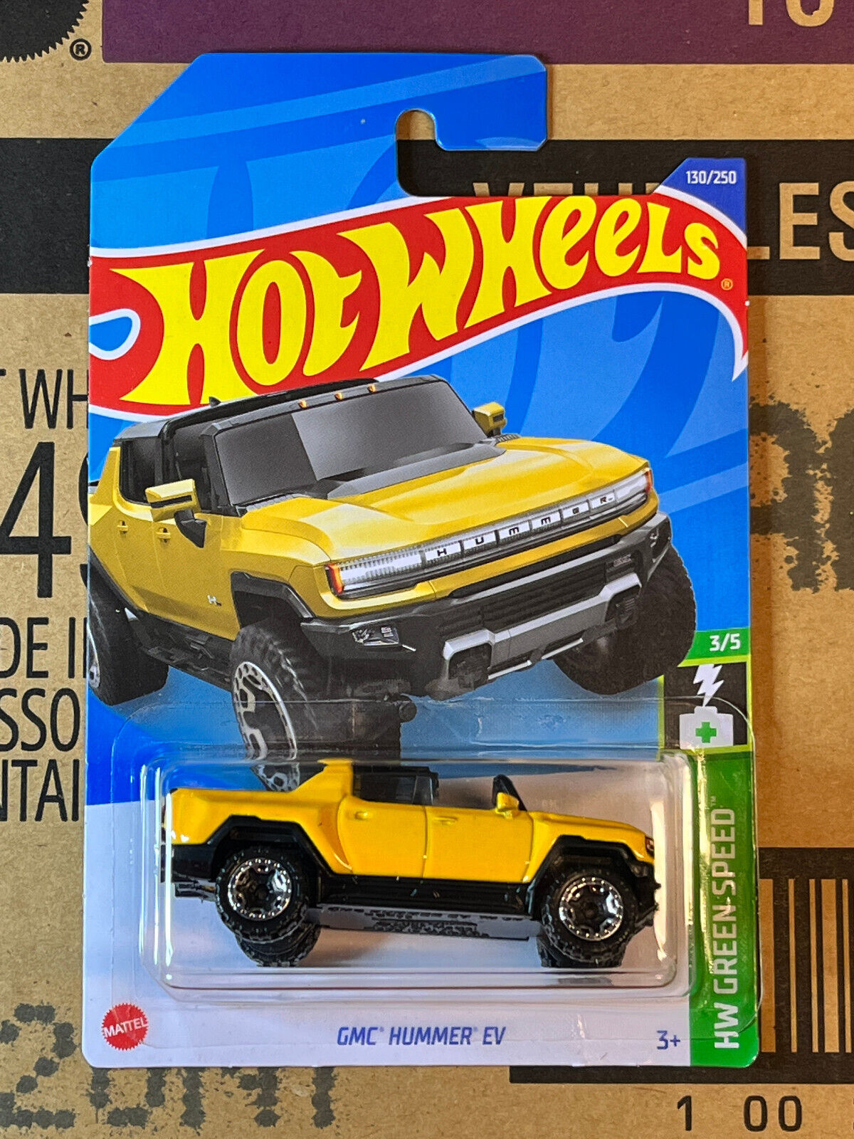 2022 Hot Wheels HW Green Speed #3/5 GMC Hummer EV #130/250 (Soft Corners)