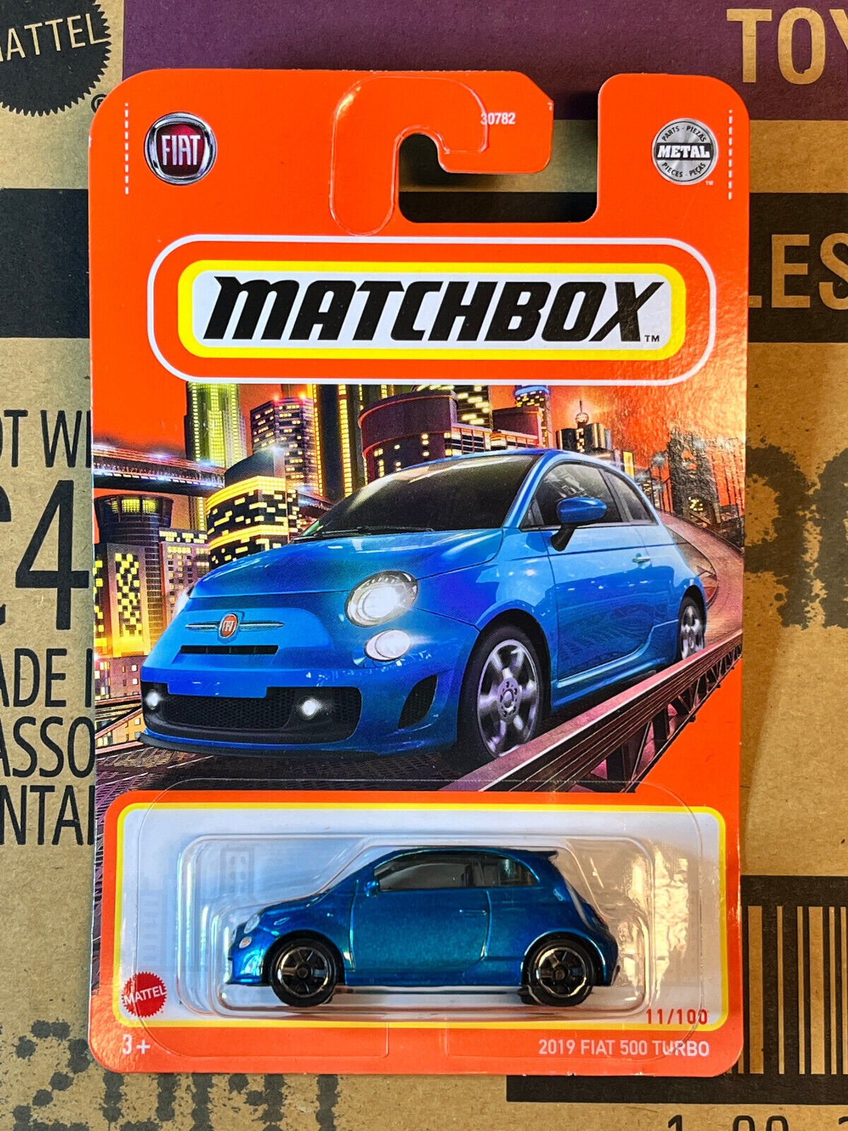 2022 Matchbox MBX City #11/100 2019 Fiat 500 Turbo Blue NIP