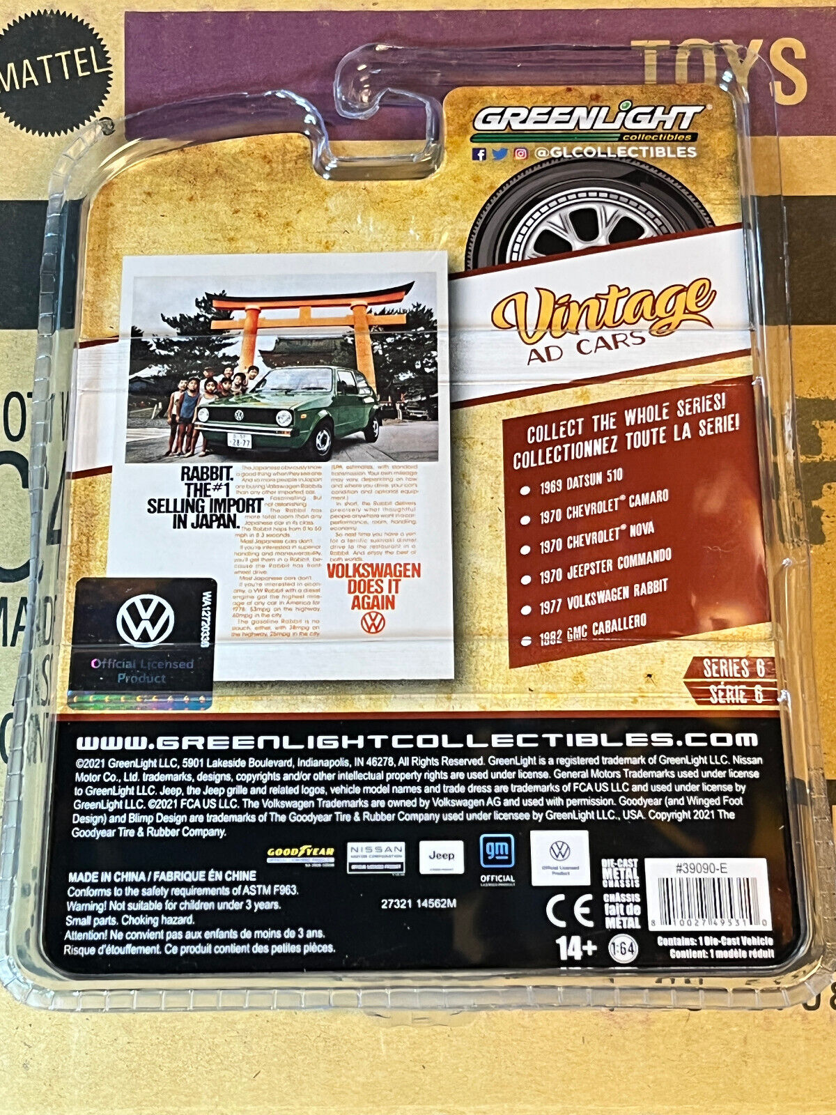 Greenlight Vintage Ad Cars Series 6 1977 Volkswagen Rabbit NIP